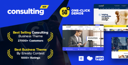 Consulting 6.5.20 Business, Finance WordPress Theme with Lifetime Update.