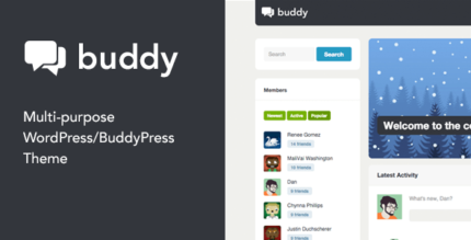 Buddy 2.23.1 Simple WordPress & BuddyPress Theme With Lifetime Update.