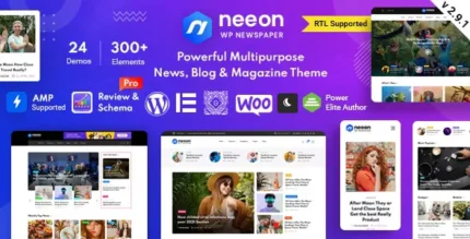 Neeon 2.9.2 WordPress News Magazine Theme With Lifetime Update.
