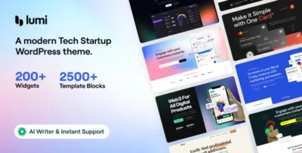 Lumi - Tech Startup WordPress Theme With Lifetime Update.