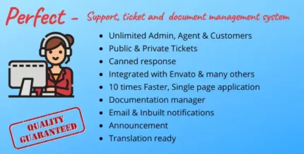 Perfect Support ticketing & document management system With Lifetime Upda