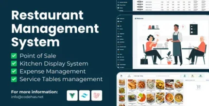 Restaurant POS 0.0.5 Restaurant management system with kitchen display With Lifetime Update.