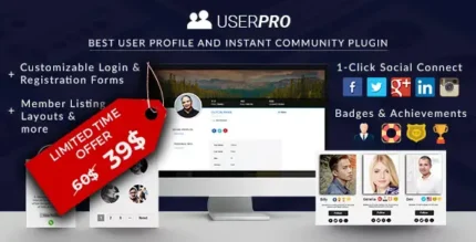 UserPro 5.1.6 Community and User Profile WordPress Plugin With Lifetime Update.
