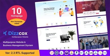 Dizzcox - Multipurpose Website & Business Management System CMS With Lifetime Updates.