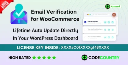 Email Verification for WooCommerce Pro With Original License Key.