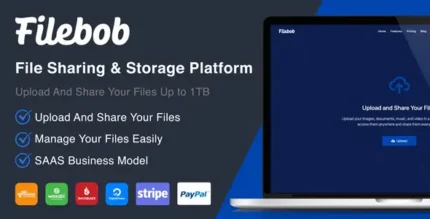 Filebob File Sharing And Storage Platform (SAAS Ready) With Lifetime Update.