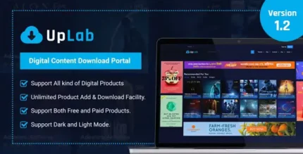 UpLab 1.2 Digital Content Download Portal PHP Script With Lifetime Update.
