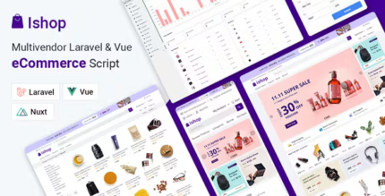 Ishop Multivendor Laravel & Vue eCommerce CMS PHP Script With Lifetime Update.