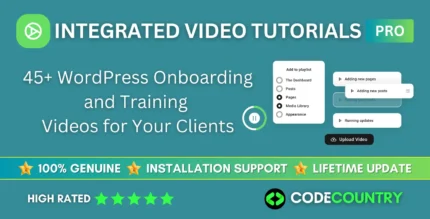 Integrated Video Tutorials Pro 1.8.9 Onboarding and Training WordPress Plugin With Lifetime Updates.