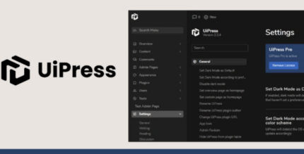UiPress Pro 3.1.05 Effortless Custom WordPress Admin Dashboards With Lifetime Update.