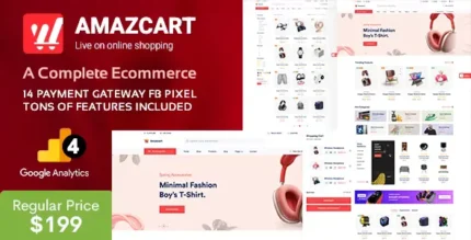 AmazCart - Laravel Ecommerce System CMS Multi-Vendor With Lifetime Update.