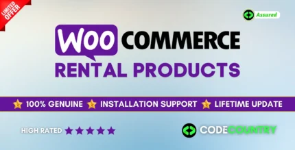 Rental Products v4.2.3 Woocommerce WordPress Plugin With Lifetime Update.
