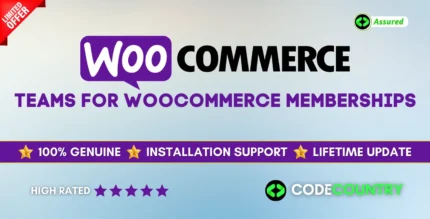 Teams for WooCommerce Memberships 1.6.3 WordPress Plugin With Lifetime Update.