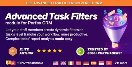 Advanced Task Filters module for Perfex CRM With Lifetime Update.