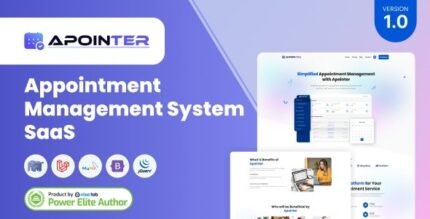 Apointer - Appointment Management System SaaS With Lifetime Updates.