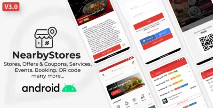 Nearby Stores Android 3.1.2 Offers & Coupons, Events, Restaurant, Services & Booking 3.1 CMS PHP Script.