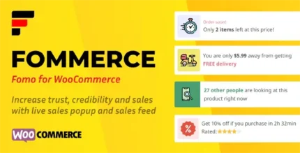 Fommerce WooCommerce Notification WordPress Plugin With Lifetime Update.