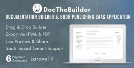 DocTheBuilder - Documentation Builder & eBook Publishing SaaS Application With Lifetime Update.