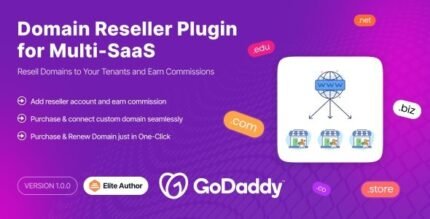 Domain Reseller Plugin - MultiSaas - Multi-Tenancy Multipurpose Website Builder (SAAS)  With Lifetime Update.