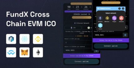 FundX | Cross Chain EVM Web 3 ICO (Presale) dApp + Smart Contracts With Lifetime Update.