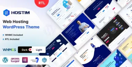 Hostim 3.9.0 Web Hosting WordPress Theme with WHMCS With Lifetime Update.