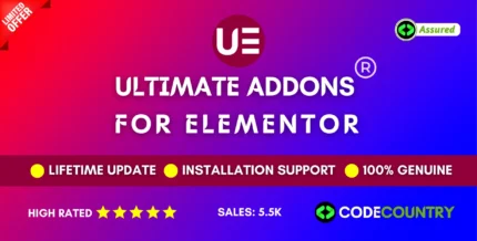 Ultimate Addons for Elementor 1.36.31 WordPress Plugin With Lifetime Update.