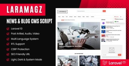 Laramagz - Laravel News & Blog CMS Script With Lifetime Update.