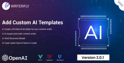 Writerifly OpenAI Writer Assistant With Custom Writing Templates (SAAS) With Lifetime Update.