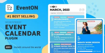 EventOn 4.5.1 WordPress Virtual Event Calendar Plugin With Lifetime Update.