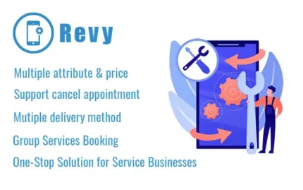 Revy 1.15 WordPress booking system for repair service industries Plugin With Lifetime Update.