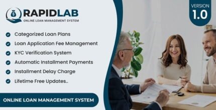 RapidLab - Online Loan Management System With Lifetime Update.