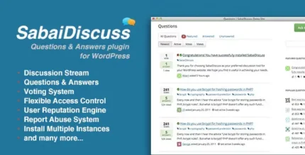 Sabai Discuss 1.4.16 Q&A forum Plugin for WordPress With Lifetime Update.
